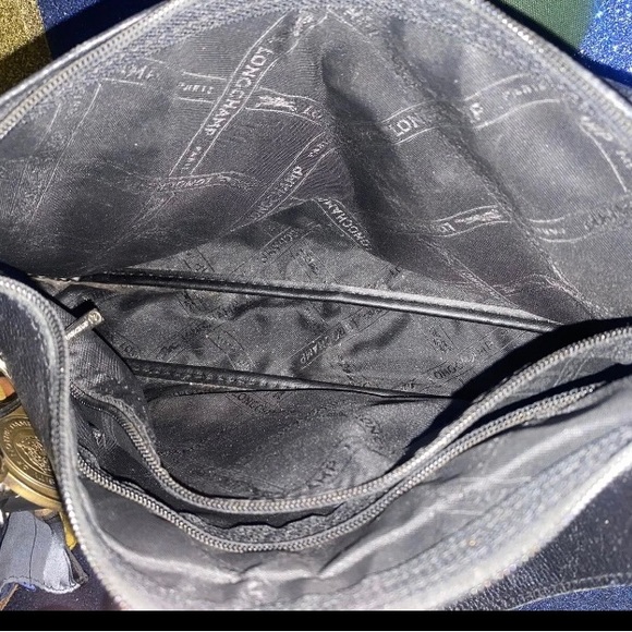 LONGCHAMP Frm FRANCE PEBBLED LEATHER BAGUETTE SHOULDER Crossbody Bag LUX - Picture 11 of 13